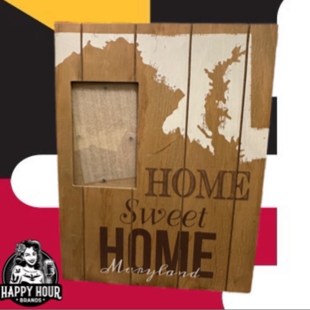 New! "Home Sweet Home" Wood Maryland Wood picture Frame